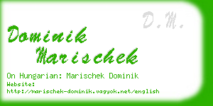 dominik marischek business card